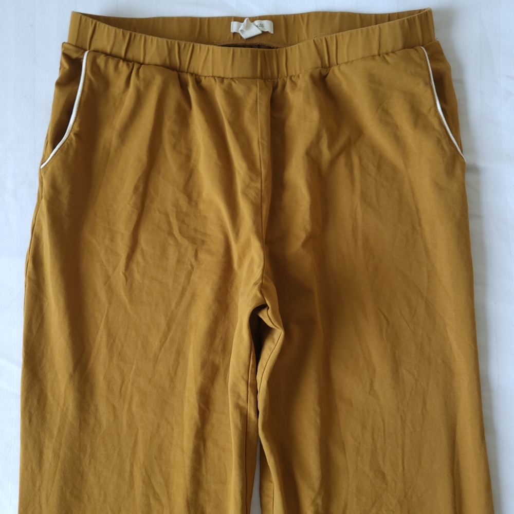 Madewell Knit Bedtime Gold Mustard Pajama Pants - Picture 4 of 10